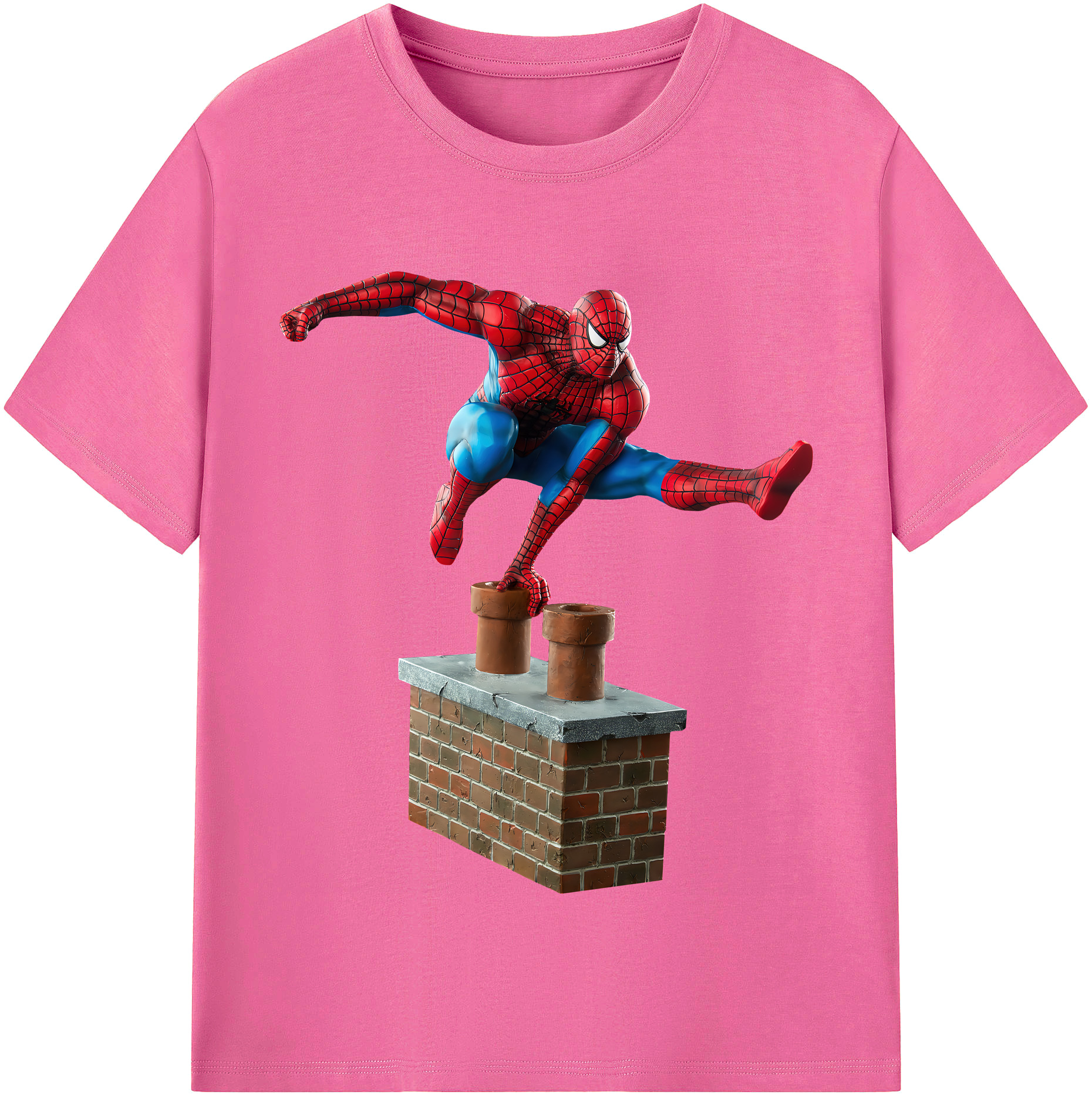 （画像用） Spider Man スパイダーマン レディースカジュアルプリントTシャツ（綿100％）